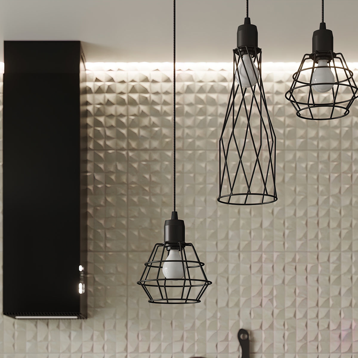 Pendelleuchten SUBA 1 schwarz Sollux Lighting