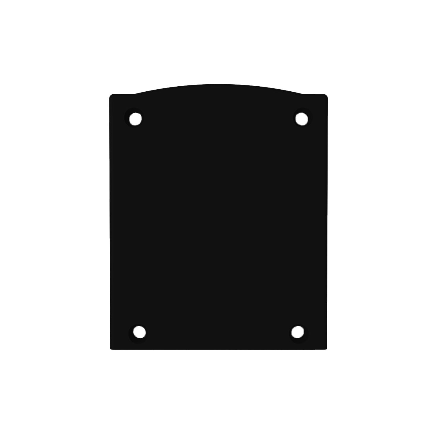 Endkappe EC116 Alu schwarz für LAMP30 V1+V2, Halbrund, 2 STK, inkl. Schrauben