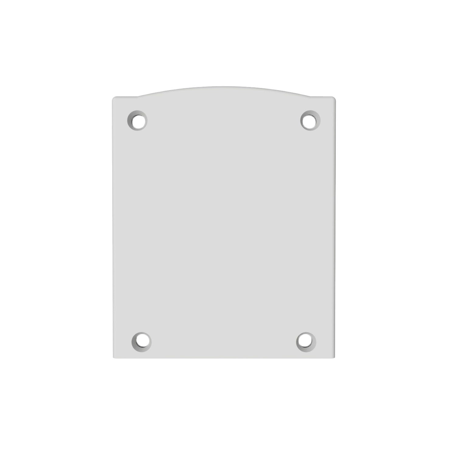 Endkappe EC116 Alu weiß für LAMP30 V1+V2, Halbrund, 2 STK, inkl. Schrauben