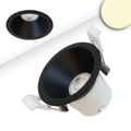 LED Einbaustrahler BACK60, schwarz matt, rund, 5W, CRI90, 3000K, rückversetzt, UGR<12, dimmbar