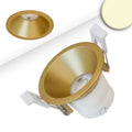 LED Einbaustrahler BACK60, gold, rund, 5W, CRI90, 3000K, rückversetzt, UGR<12, dimmbar
