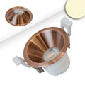 LED Einbaustrahler BACK60, rosegold, rund, 5W, CRI90, 3000K, rückversetzt, UGR<12, dimmbar