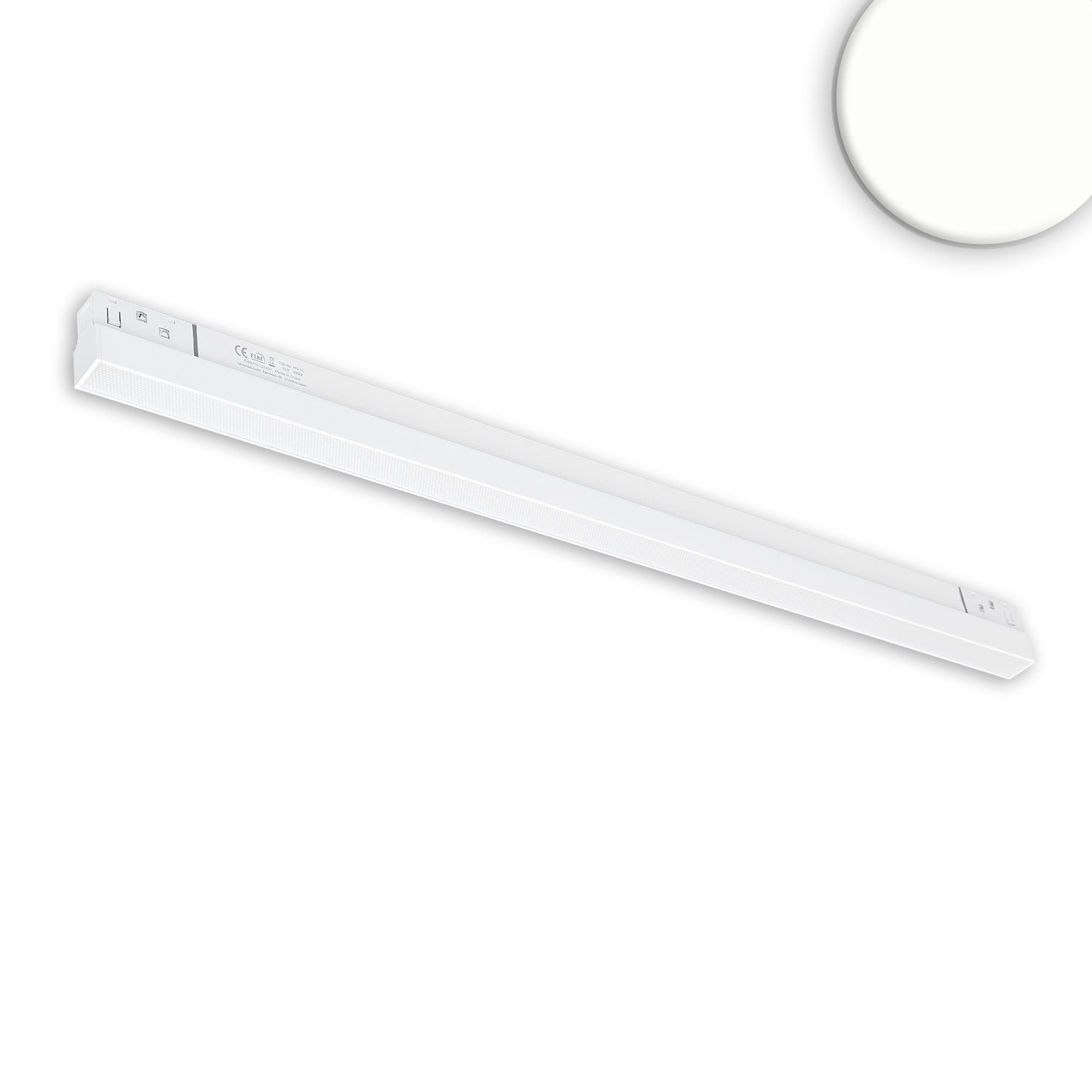 Track48 Linearleuchte 60cm weiß, 20W, 120°, 48V DC, 4000K, CRI90, prismatisch, Line+, DALI dimmbar