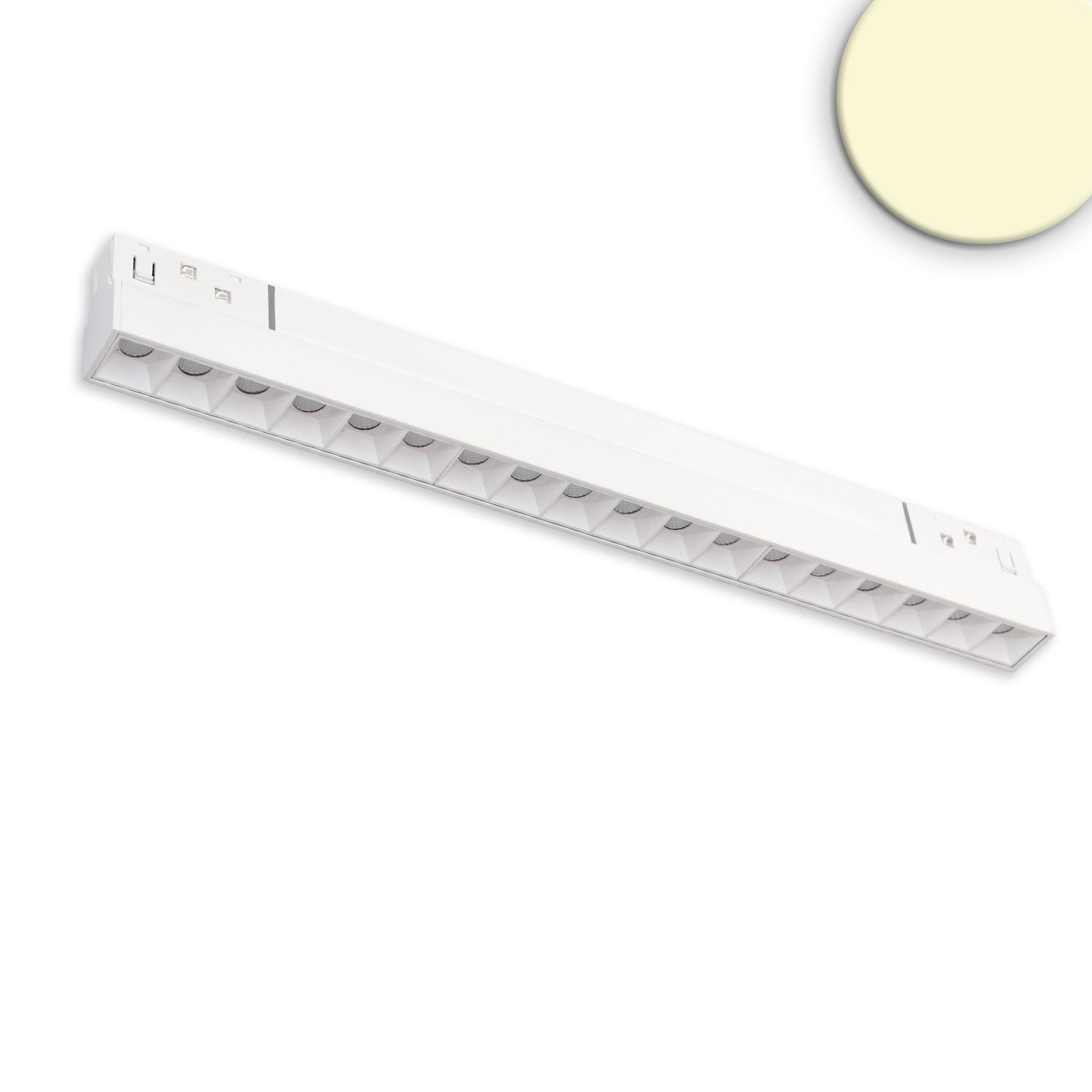 Track48 Leuchte 32cm weiß, 18W, 36°, UGR<19, 48V DC, 3000K, CRI90, Line+, DALI dimmbar