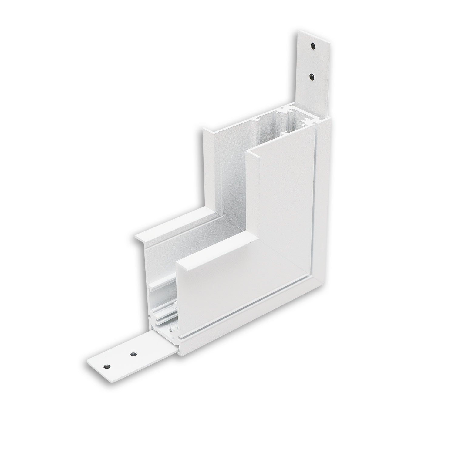 Track48 Eckschiene 90° vertikal für Einbauschiene, weiß, nicht stromführend