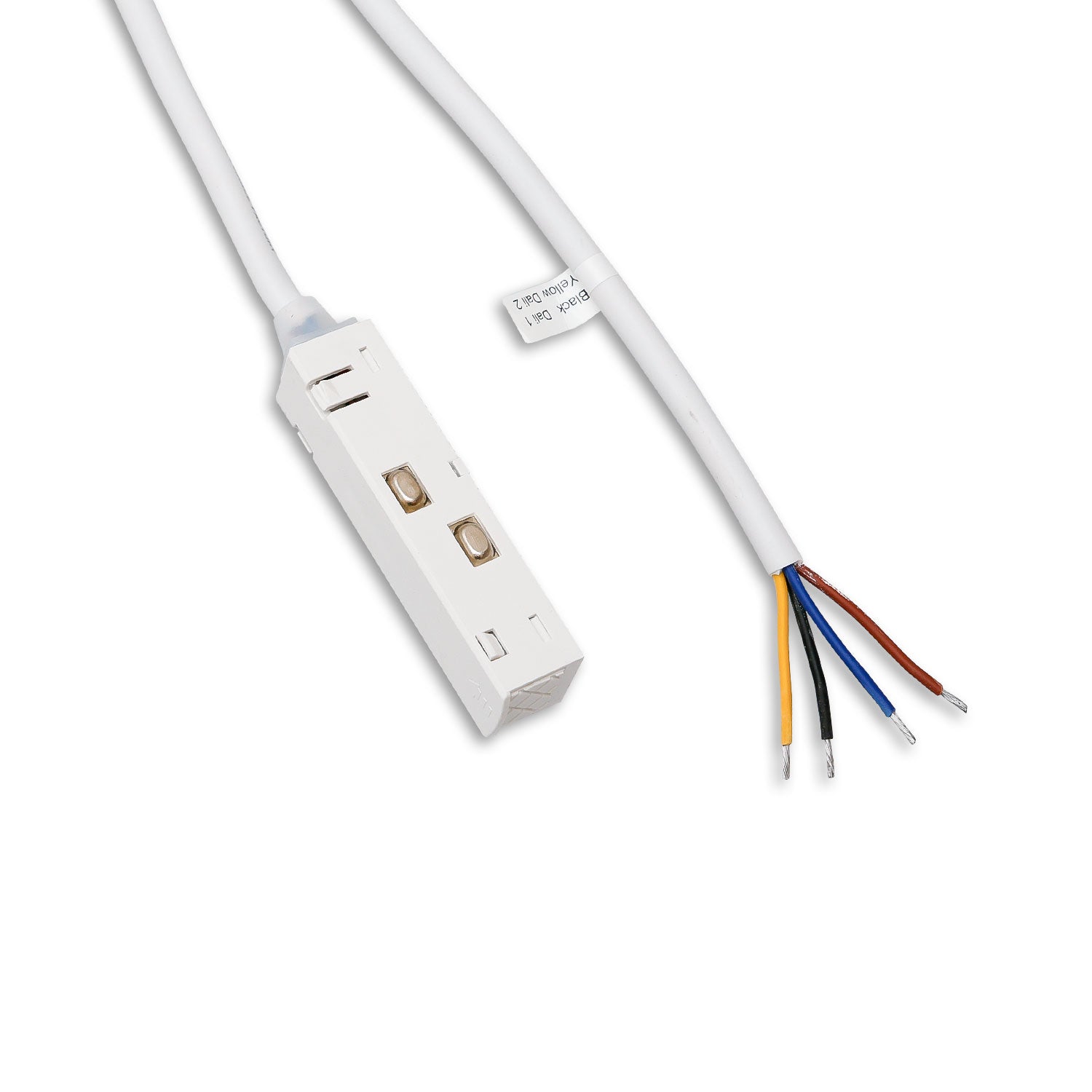 Track48 Stromeinspeisung mit 50cm Anschlusskabel, weiß, max. 6A, 4-polig (+|-|DALI+|DALI-)