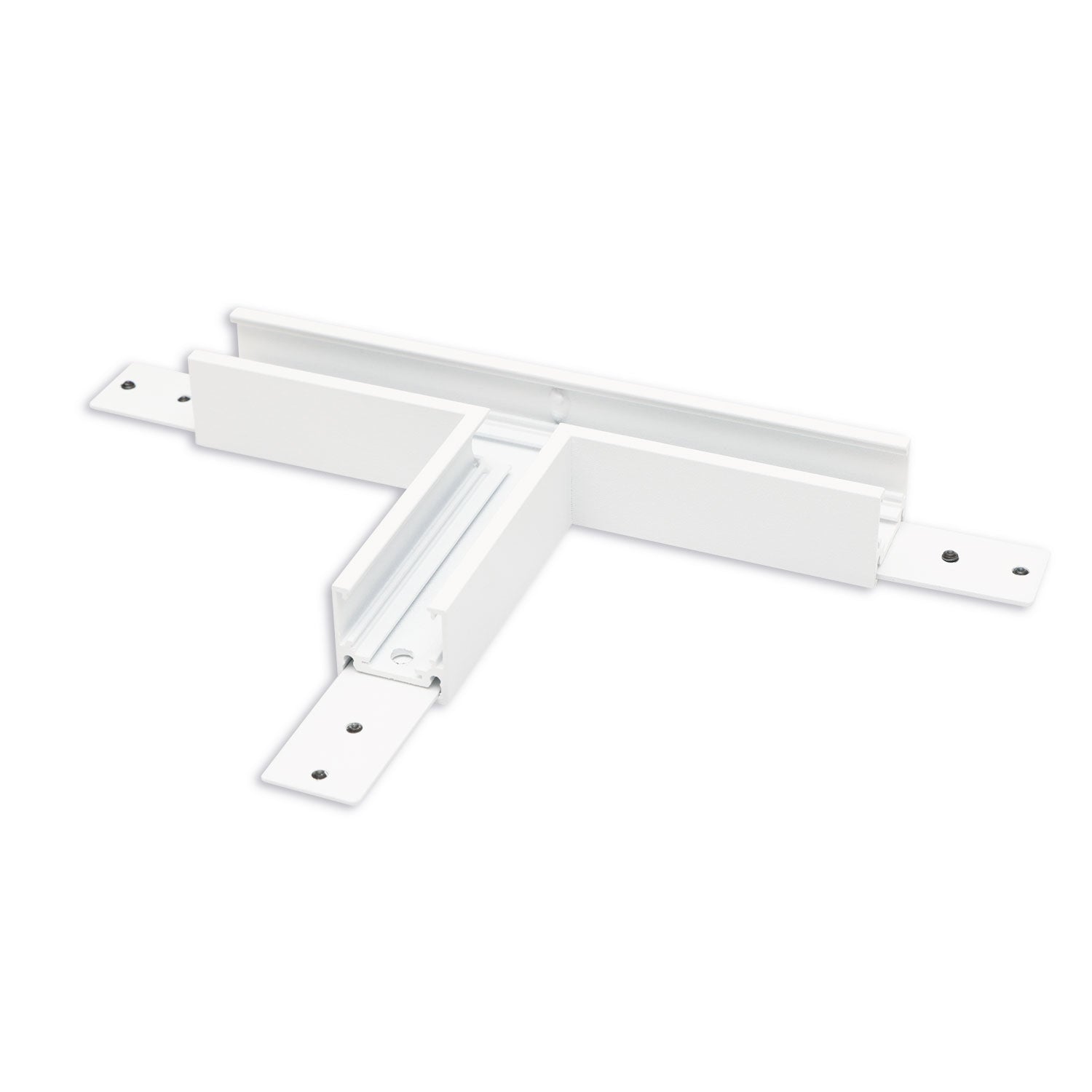 Track48 T-Schiene horizontal für Aufbauschiene flat, weiß, nicht stromführend