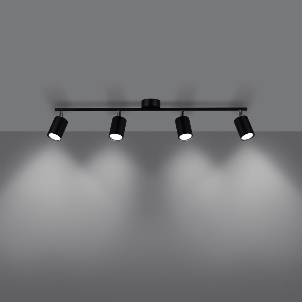 Deckenleuchte - Spot - Strahler LEMMI 4L schwarz Sollux Lighting