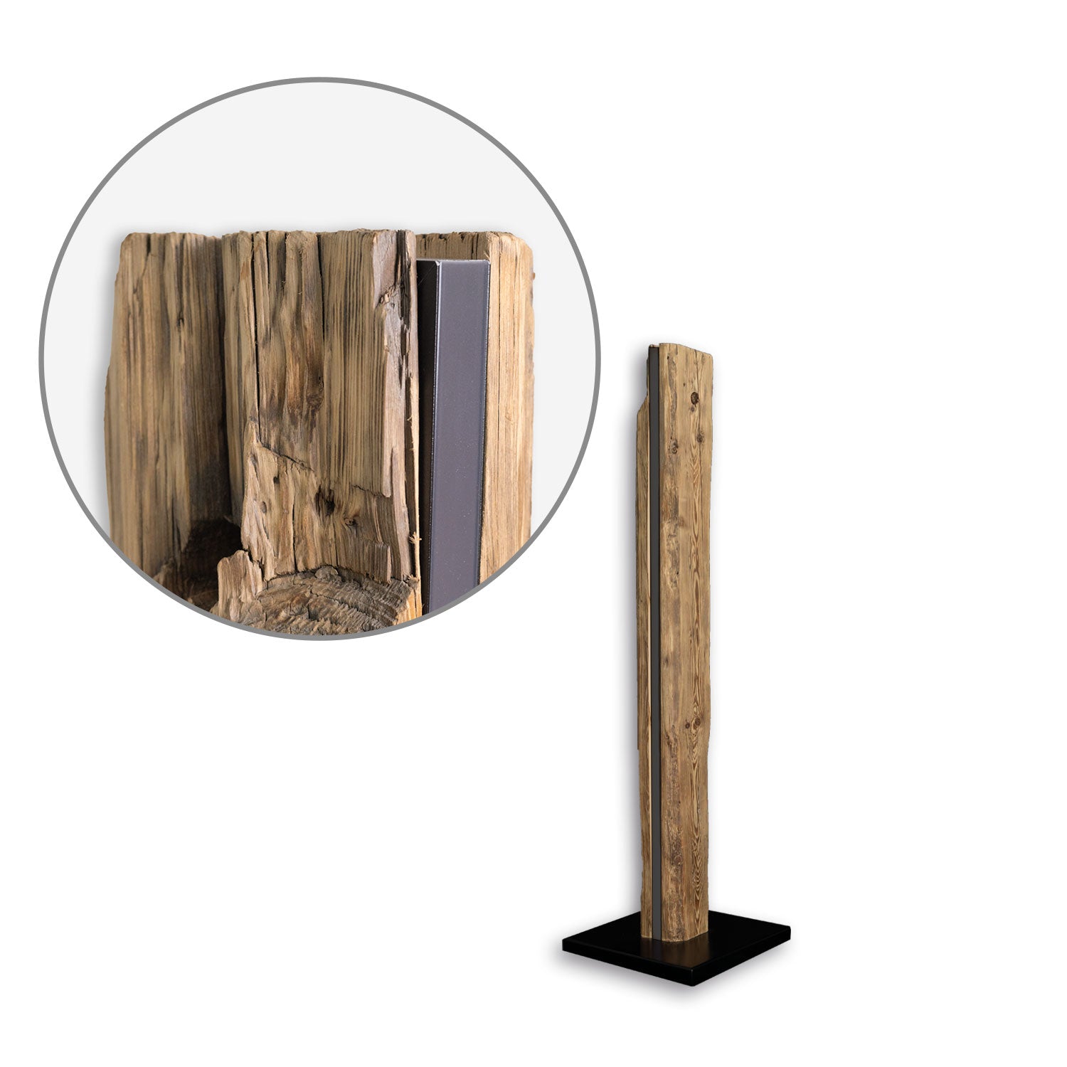 LED WÜDSCHNAU HOIZ Altholz Stehleuchte 140cm - MUSTERARTIKEL