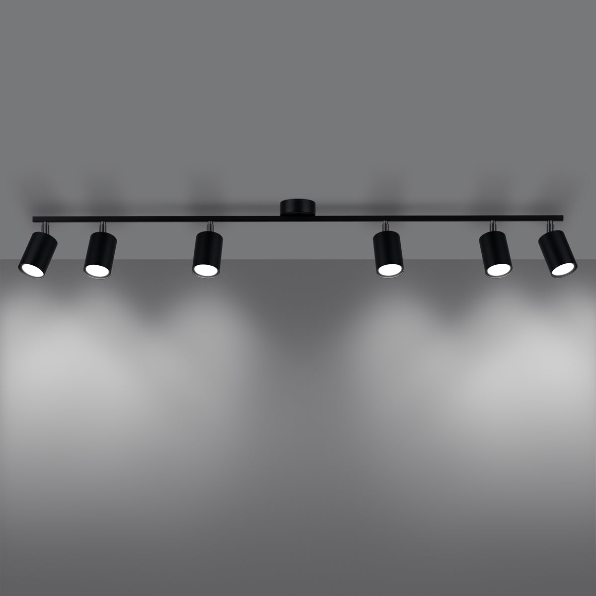 Deckenleuchte - Spot - Strahler LEMMI 6L schwarz Sollux Lighting