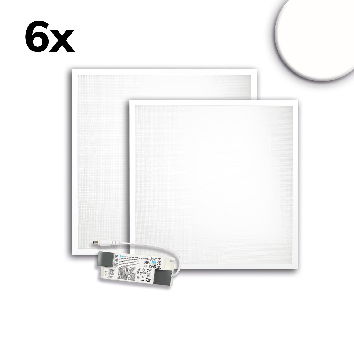 LED Panel ECO Backlight Line 625 UGR<19 2H/2H, CRI80, 36W, neutralweiß, 6er Pack, PowerSwitch 21-40W