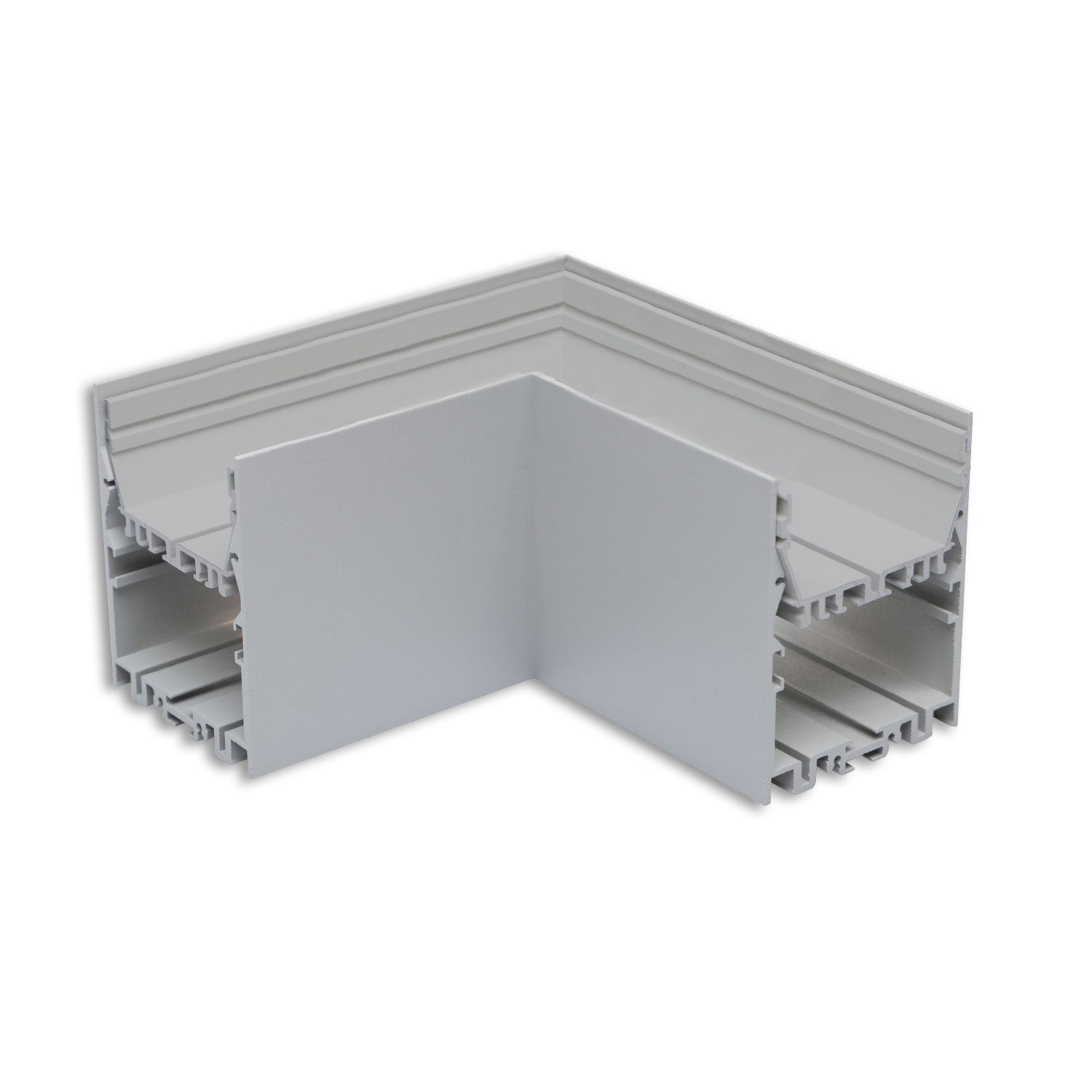 LAMP40 90° Eck, geschweißt, 140x140mm, silber pulverbeschichtet, exkl. Cover