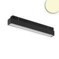 Track48 Linearleuchte 30cm schwarz, 10W, 120°, 48V, 3000K, CRI90, prismatisch, Line+, DALI dimmbar