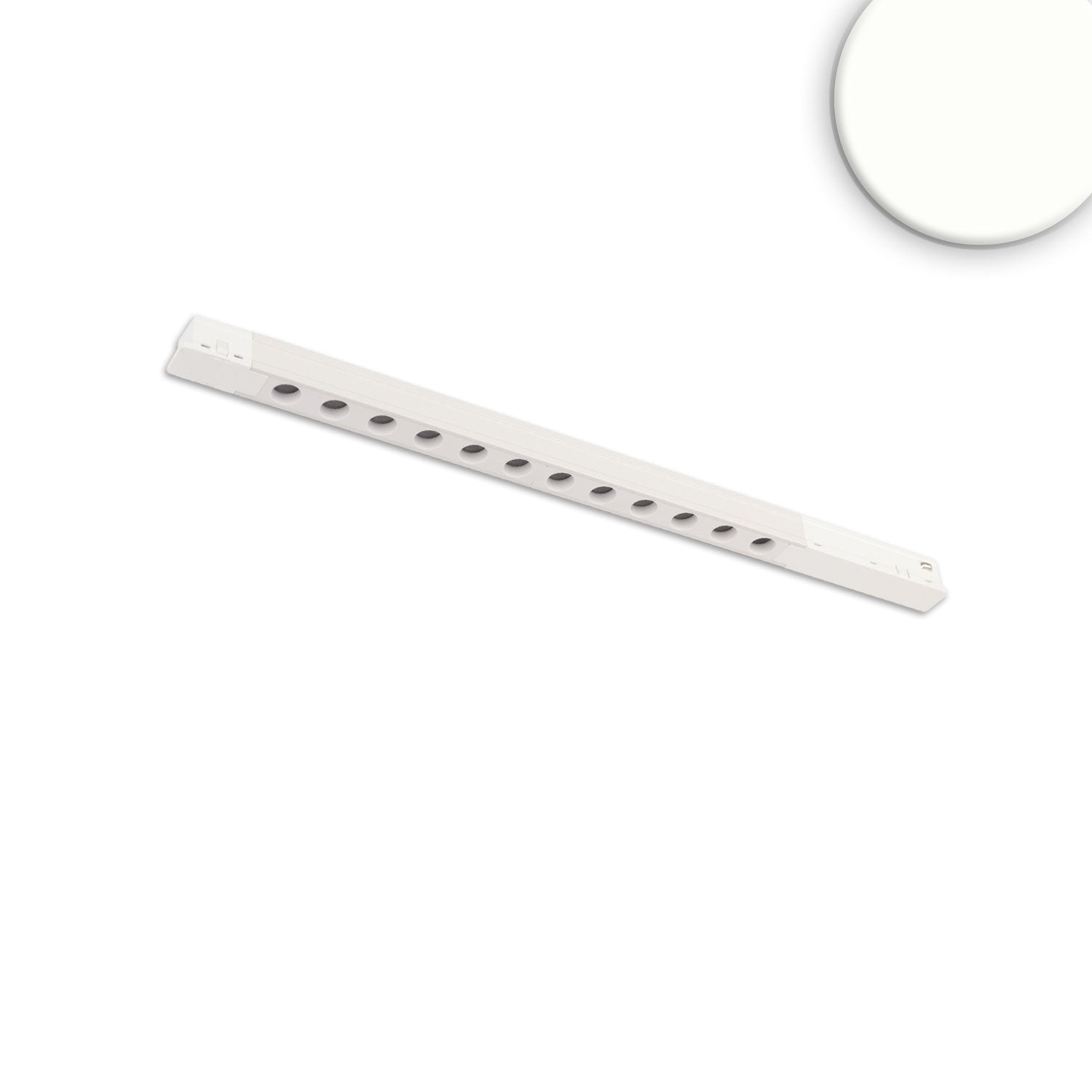 Track48 Leuchte Mini Raster, weiß, 34cm, 12W, 36°, UGR<19, 48V DC, 4000K, CRI90