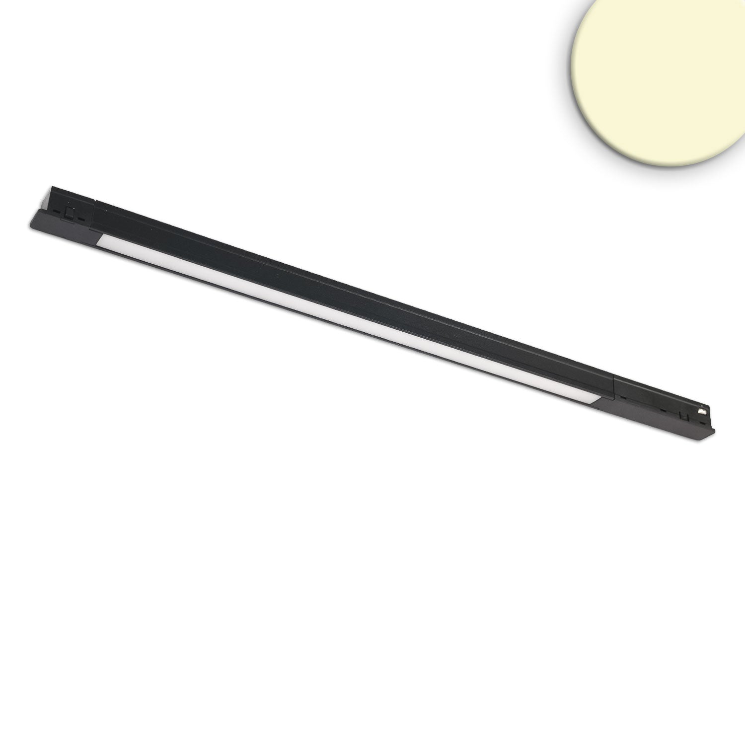 Track48 Leuchte Mini Linear, schwarz, 42cm, 10W, prismatisch, 48V DC, 3000K, CRI90