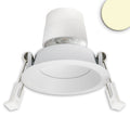 LED Einbaustrahler Back68, weiß matt, rund, 5W, CRI90, 2700K, schwenkbar, rückvers., UGR<12, dimmbar
