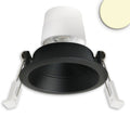 LED Einbaustrahler Back68, schwarz matt, rund, 5W, CRI90, 2700K, schwenkbar, rückvers., UGR<12, dimmbar