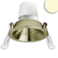 LED Einbaustrahler Back68, messing geb., rund, 5W, CRI90, 2700K, schwenkbar, rückvers., UGR<12, dimmbar