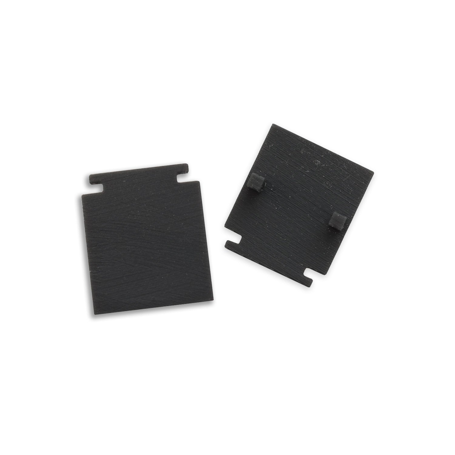 Endkappe innenliegend, schwarz für Track48 Schiene flat (H25) mit transluz., bündigem COVER, 2 STK