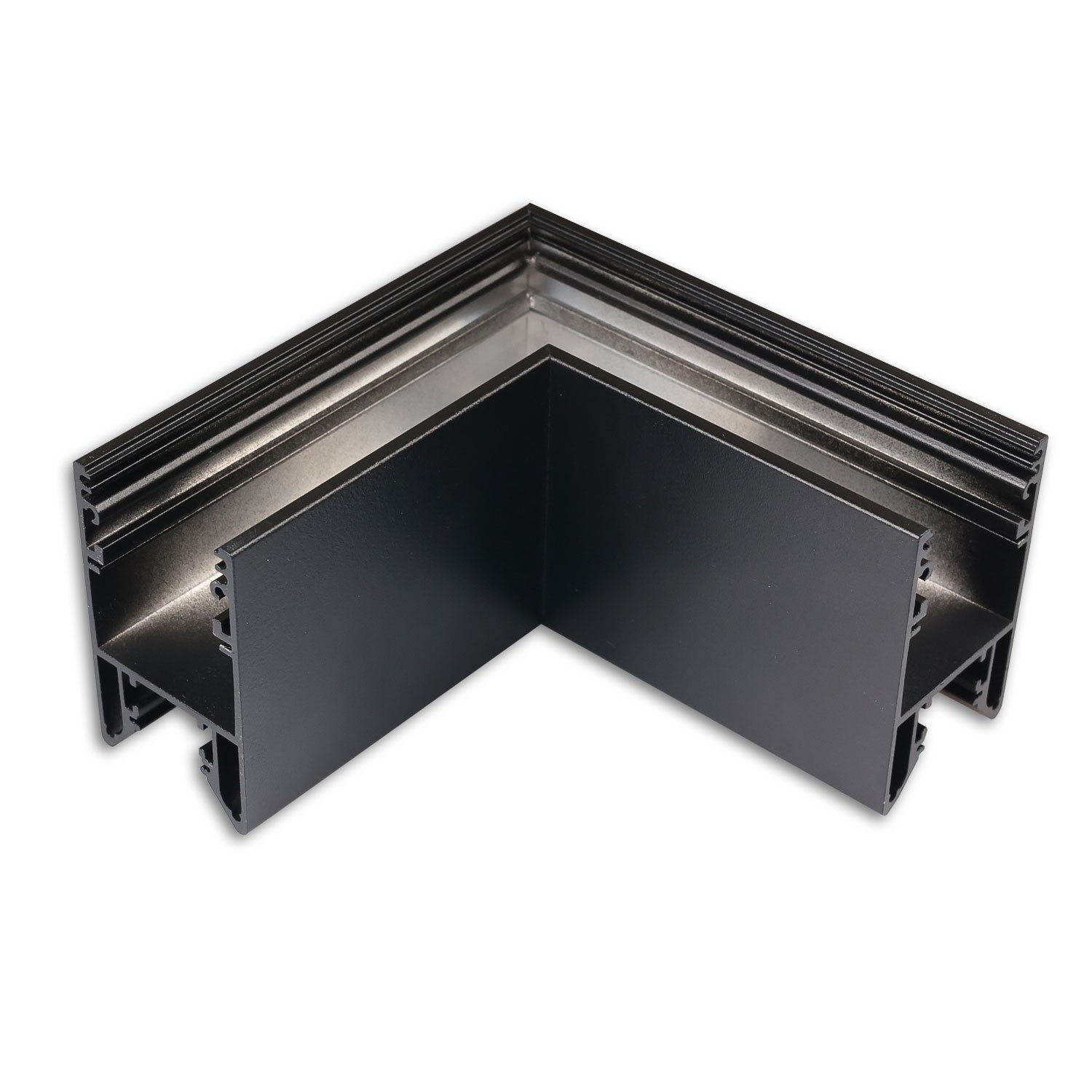 HALON 90° Eck, geschweißt, 120x120mm, schwarz RAL 9005, exkl. Cover