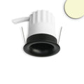 LED Einbaustrahler BACK32, schwarz matt, rund, 5W, CRI90, 3000K, rückversetzt, Honeycomb, dimmbar