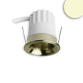 LED Einbaustrahler BACK32, messing geb., rund, 5W, CRI90, 2700K, rückversetzt, Honeycomb, dimmbar
