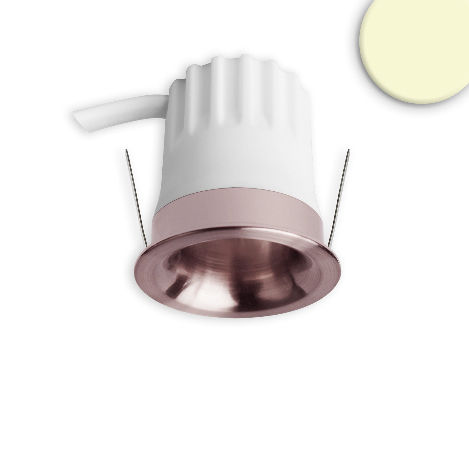 LED Einbaustrahler BACK32, rosegold, rund, 5W, CRI90, 2700K, rückversetzt, Honeycomb, dimmbar