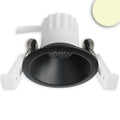 LED Einbaustrahler BACK45, schwarz matt, rund, 5W, CRI90, 2700K, rückversetzt, Honeycomb, dimmbar