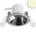 LED Einbaustrahler BACK45, alu glänzend, rund, 5W, CRI90, 2700K, rückversetzt, Honeycomb, dimmbar