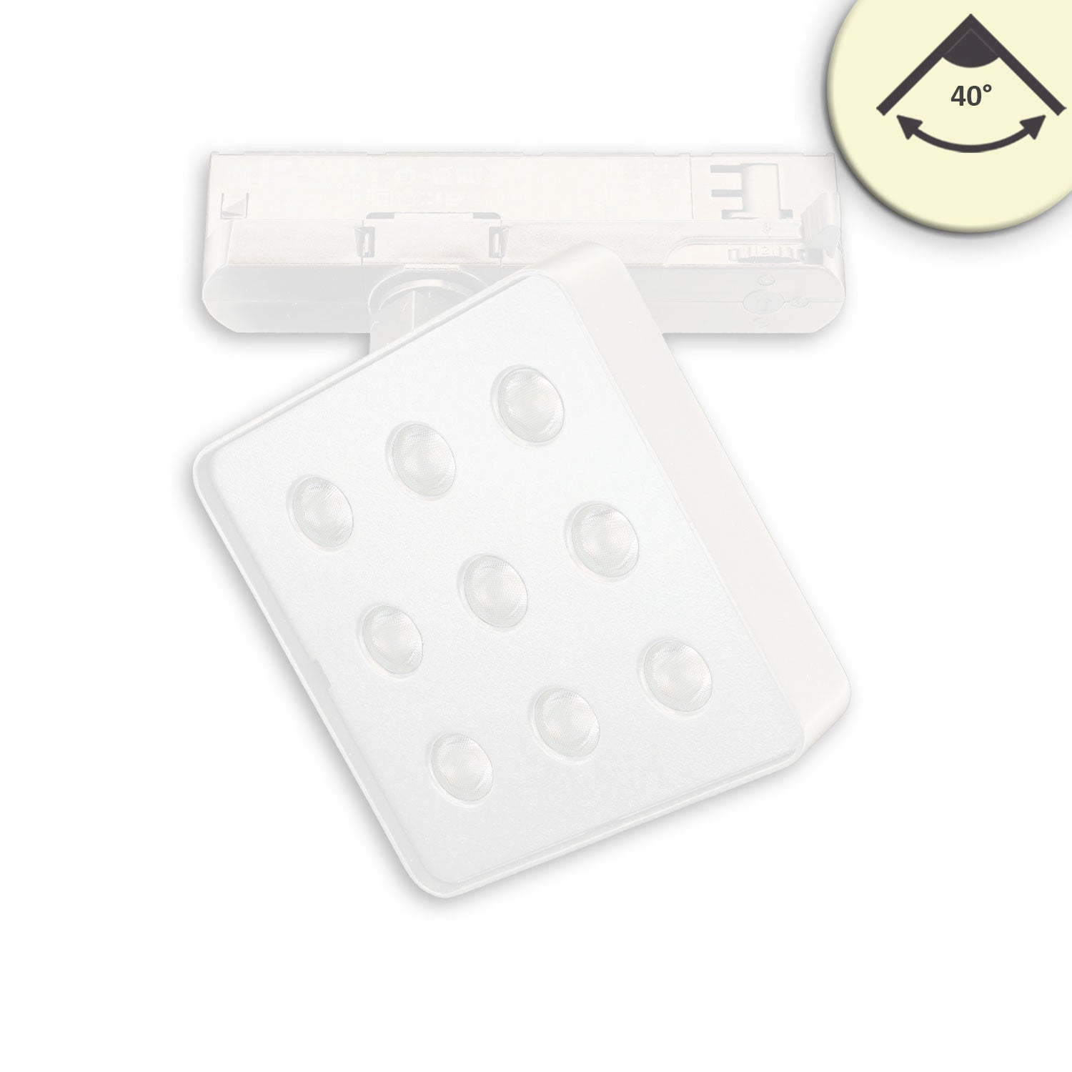 3-Phasen Schienenstrahler MATRIX, 20W, 40°, weiß, 3000K, UGR<19