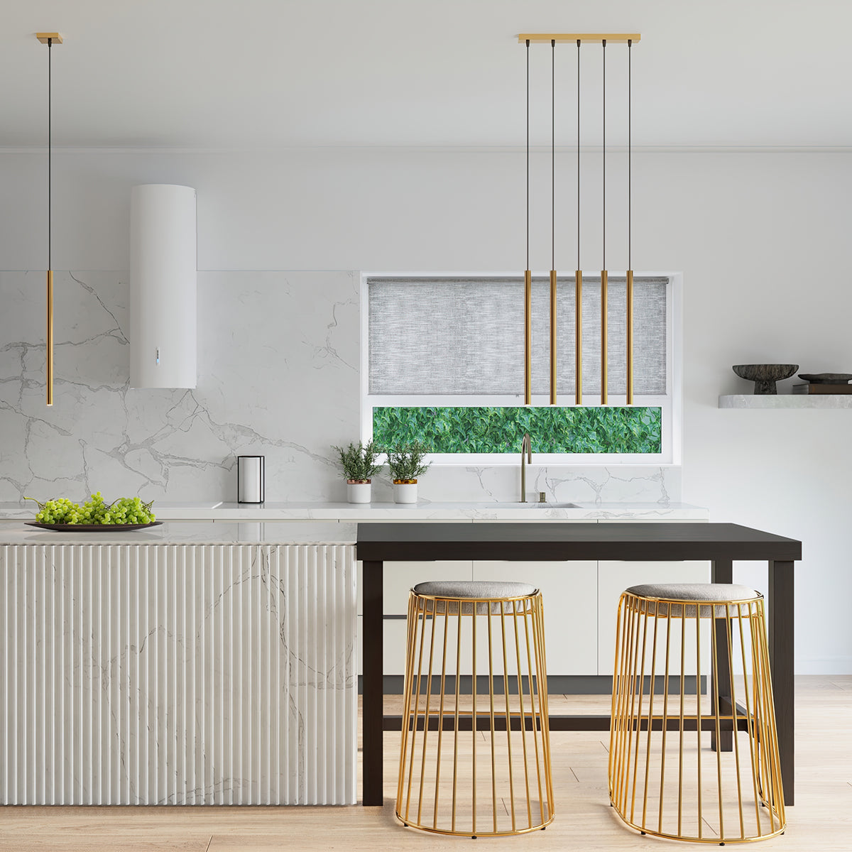 Pendelleuchten PASTELO 5L golden Sollux Lighting