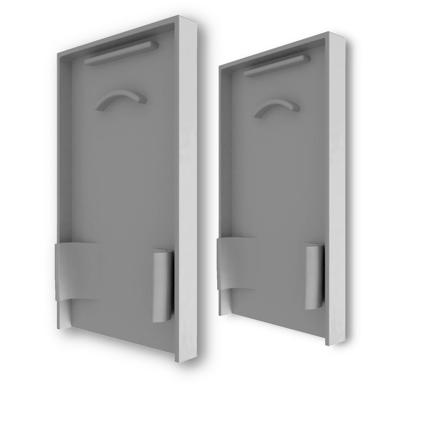 Endkappe EC125 mit Lichtfalle, silber für LAMP30 V1 + V2 mit U-Cover C68, 2 Stück