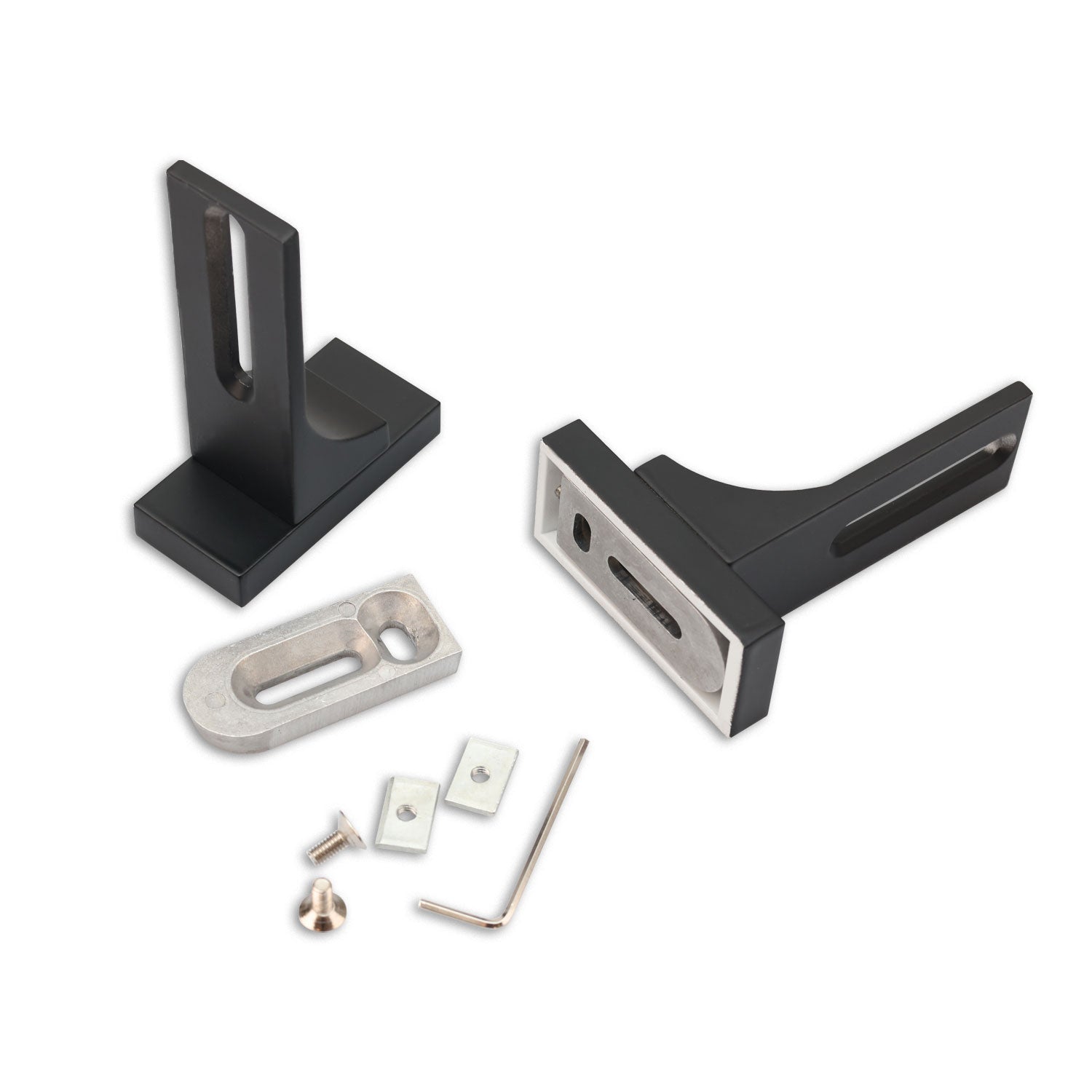 Wandausleger für Gardinenprofile, kurz, 2 Stück, schwarz