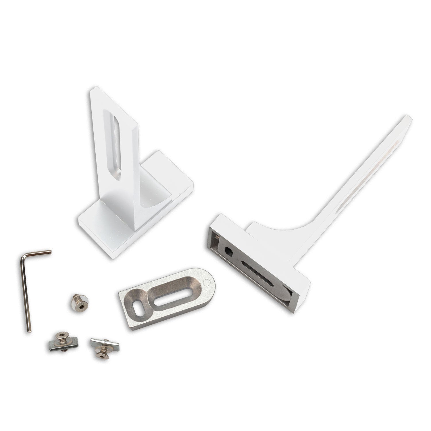 Wandausleger für Gardinenprofile, lang, 2 Stück, weiß