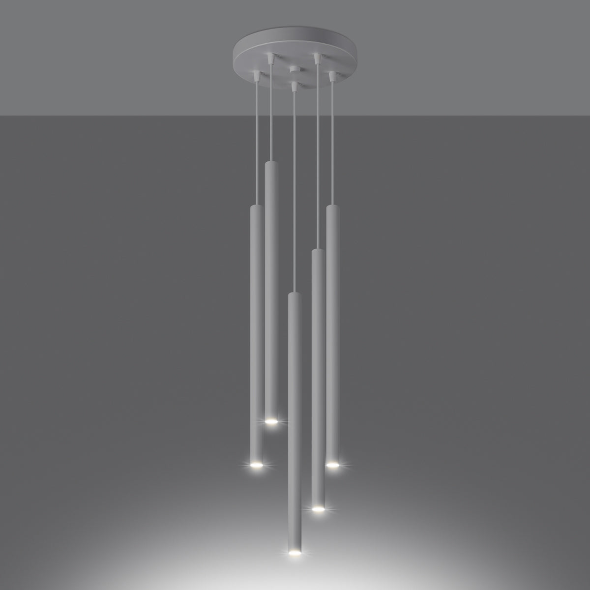 Pendelleuchten PASTELO 5P weiß Sollux Lighting