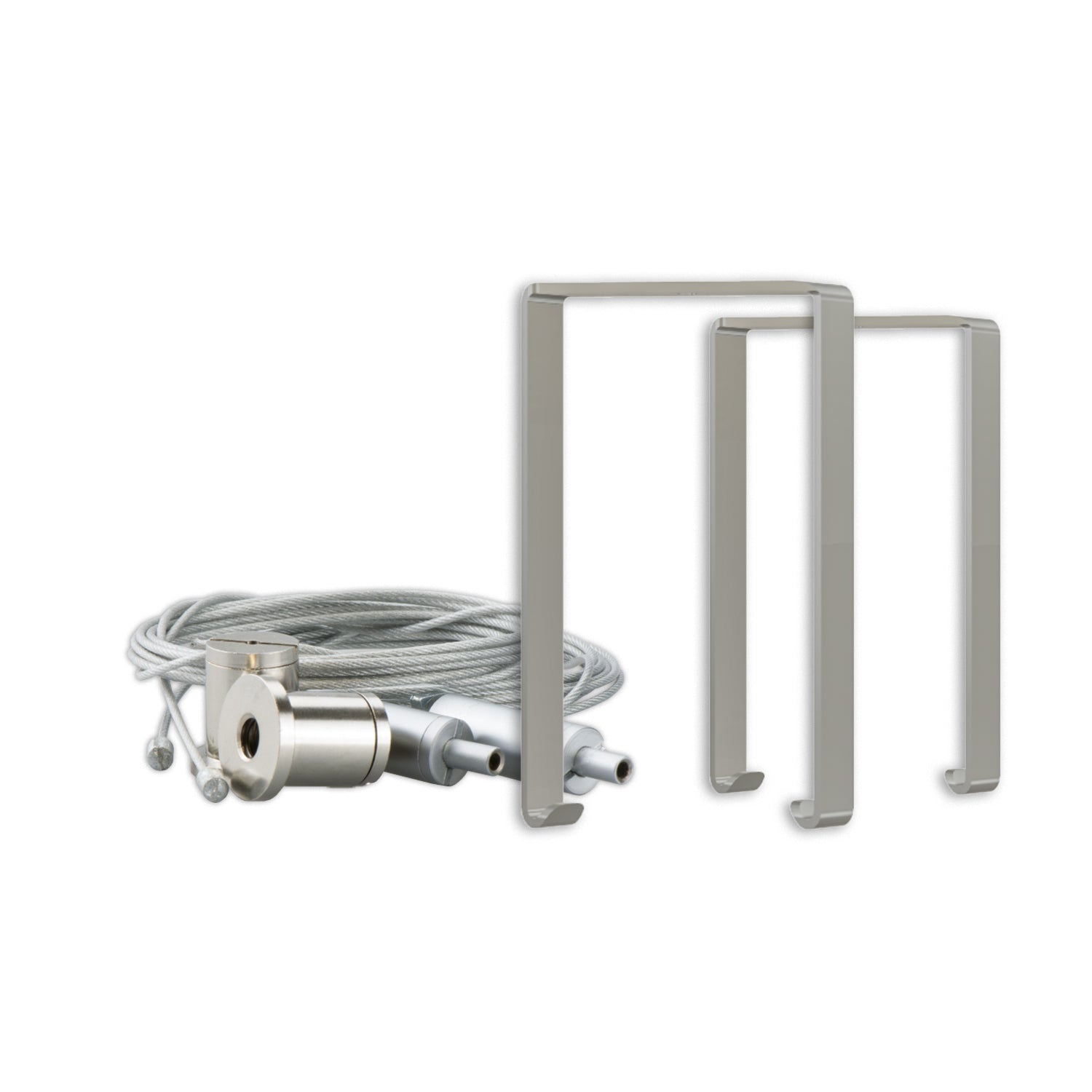 Montagebügel Z65 für Leuchtenprofil HALON mit Seilabhängung, 2 STK, silber