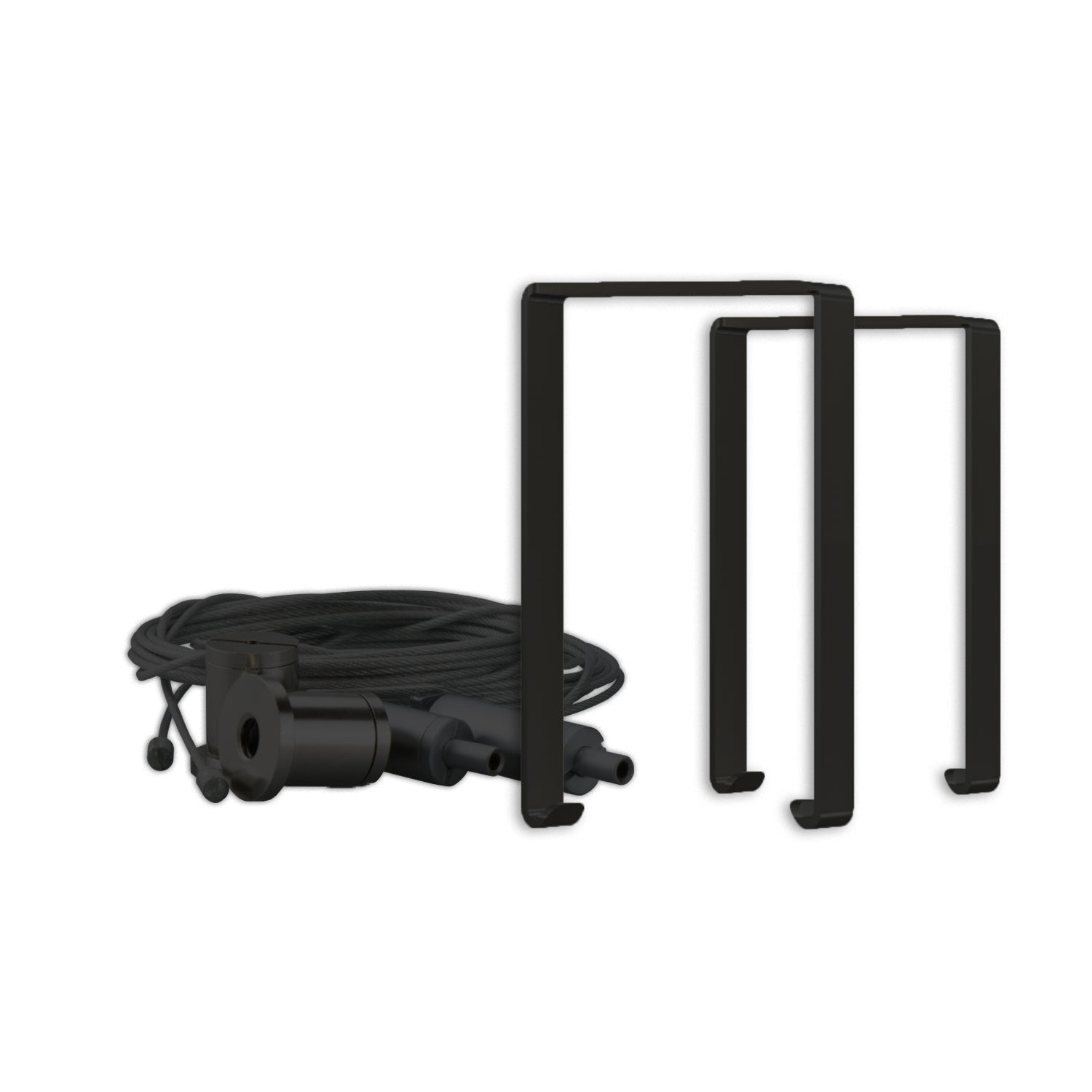 Montagebügel Z65 für Leuchtenprofil HALON mit Seilabhängung, 2 STK, schwarz