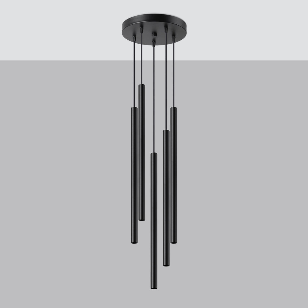 Pendelleuchten PASTELO 5P schwarz Sollux Lighting