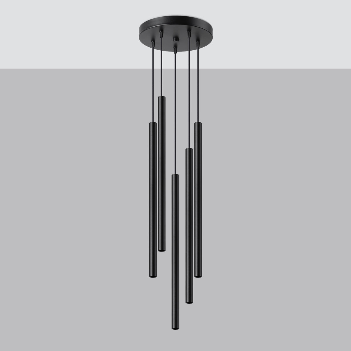 Pendelleuchten PASTELO 5P schwarz Sollux Lighting
