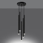 Pendelleuchten PASTELO 5P schwarz Sollux Lighting