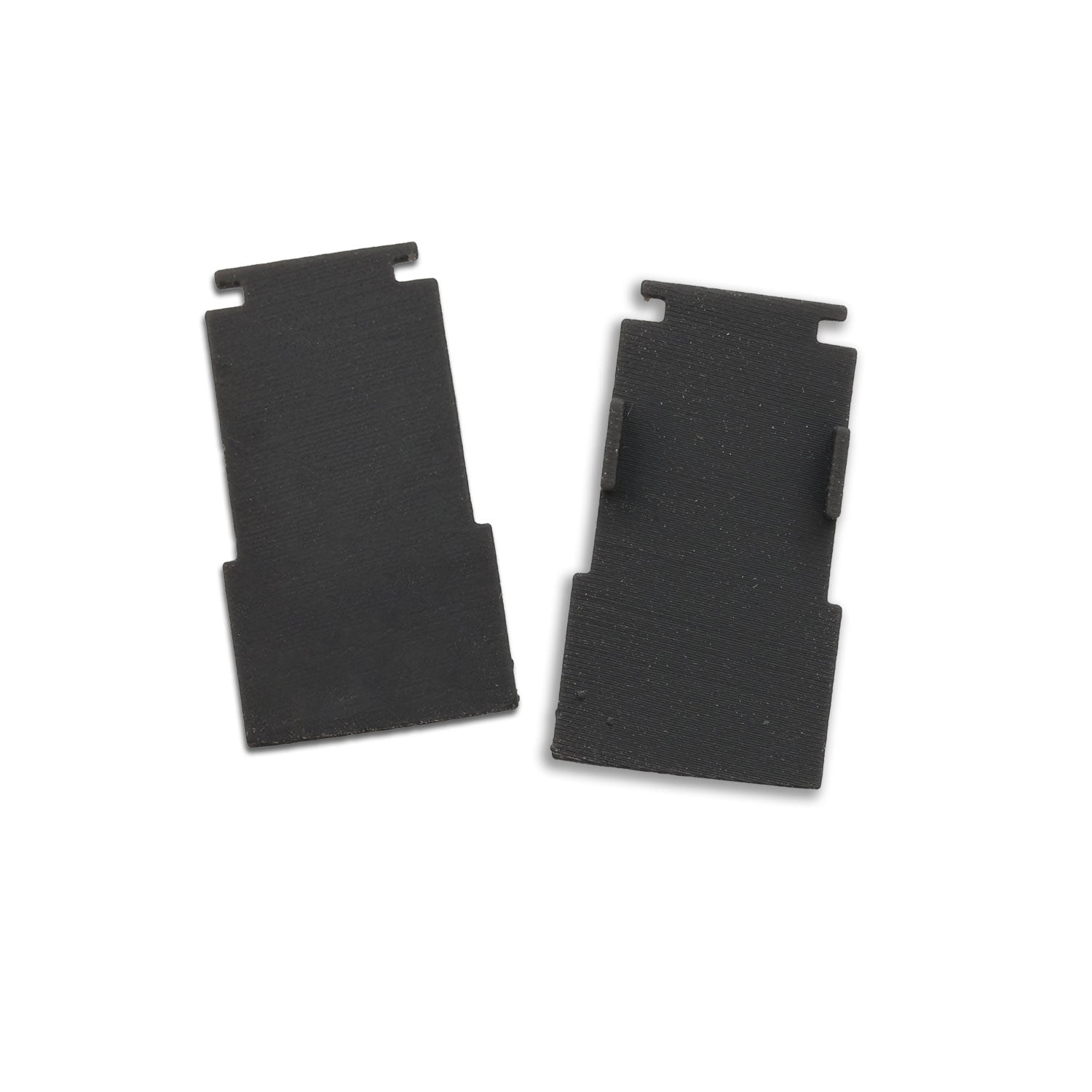 Endkappe innenliegend, schwarz für Track48 Schiene flat (H25) mit transluz. abgesetztem COVER, 2 STK