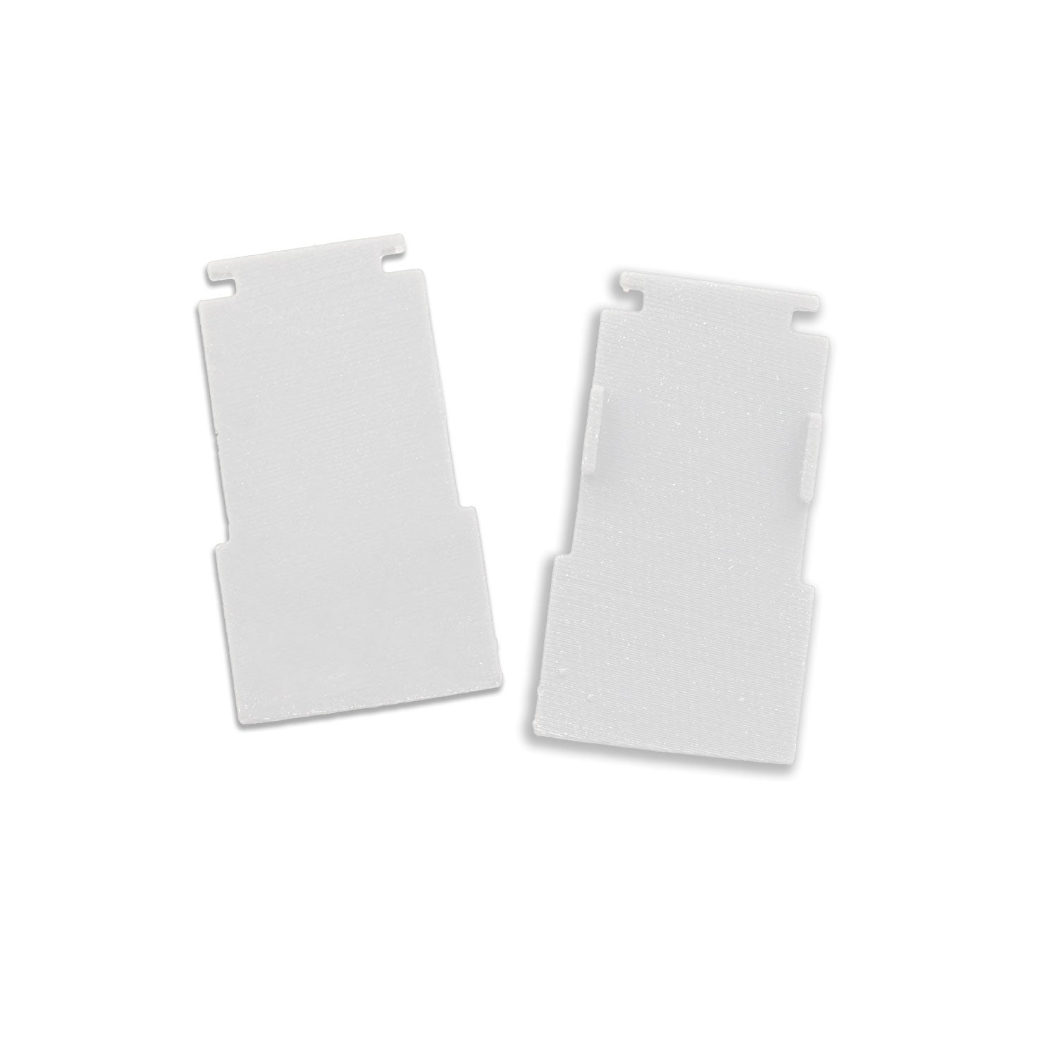 Endkappe innenliegend, weiß für Track48 Schiene flat (H25) mit transluz. abgesetztem COVER, 2 STK