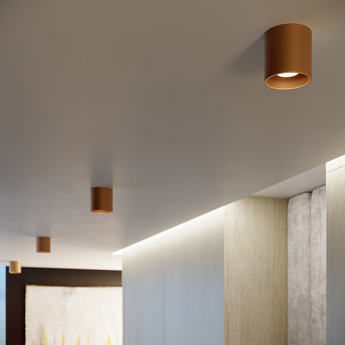 Deckenleuchte - Spot - Strahler ORBIS 1 golden Sollux Lighting