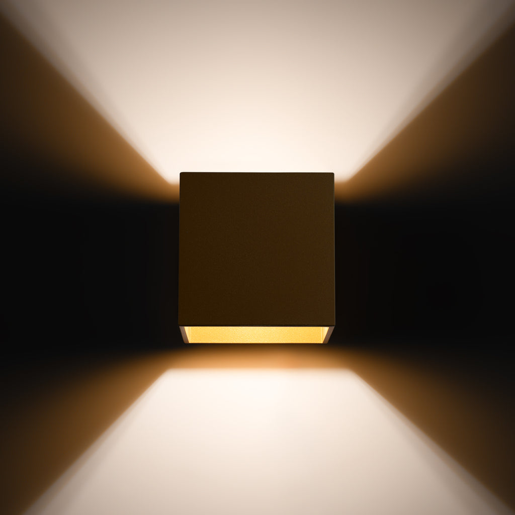 Wandleuchte QUAD  1 golden Sollux Lighting
