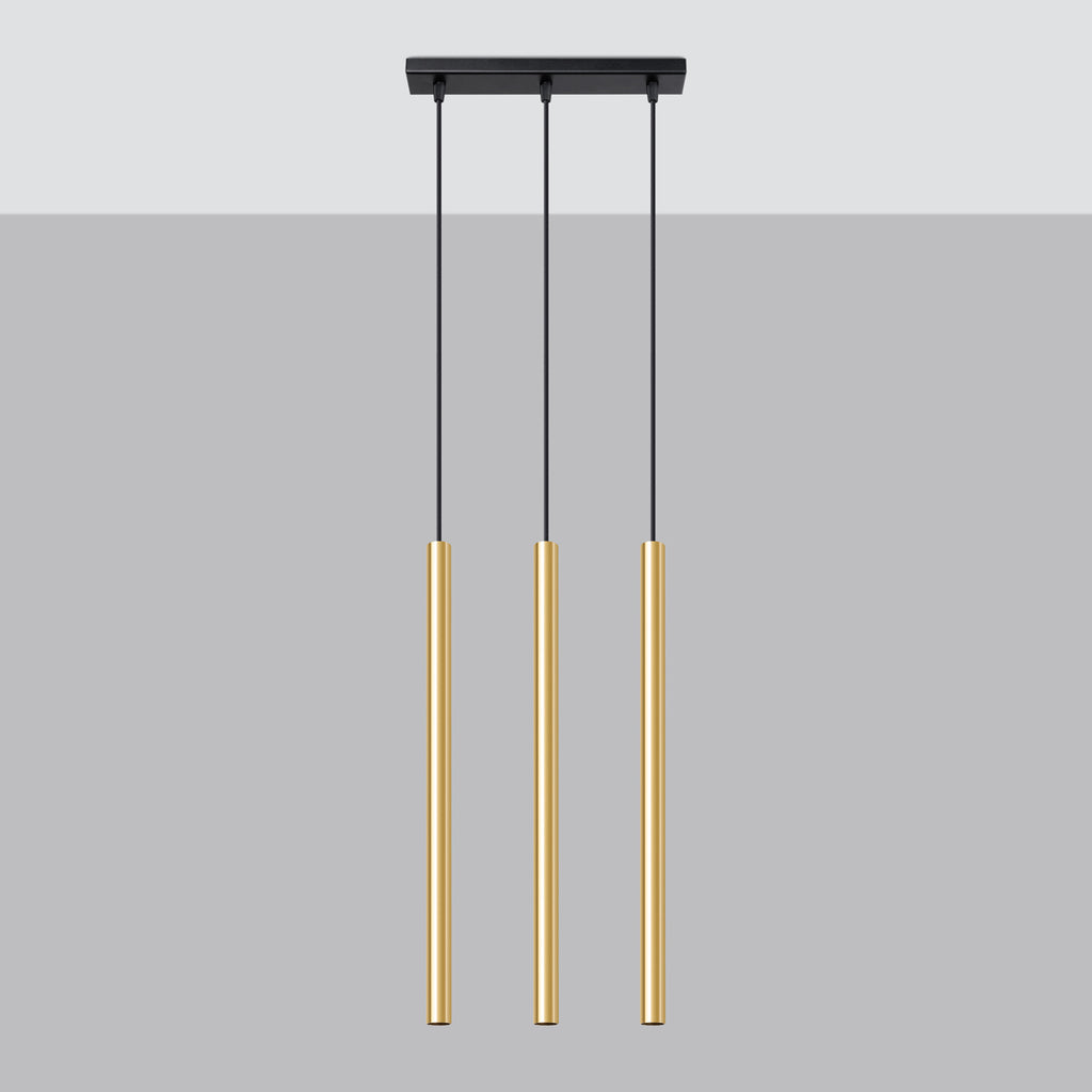 Pendelleuchten PASTELO 3L glanzgold Sollux Lighting