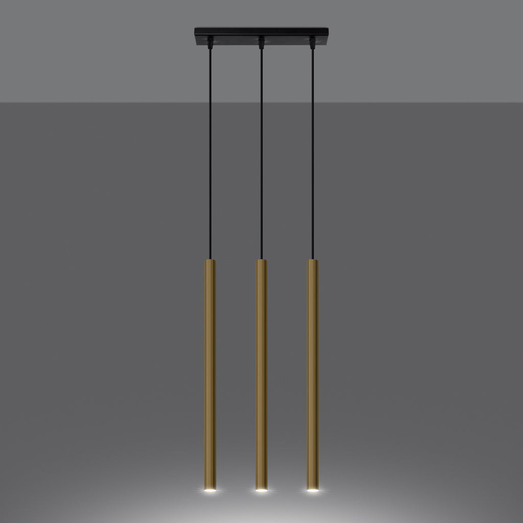 Pendelleuchten PASTELO 3L glanzgold Sollux Lighting