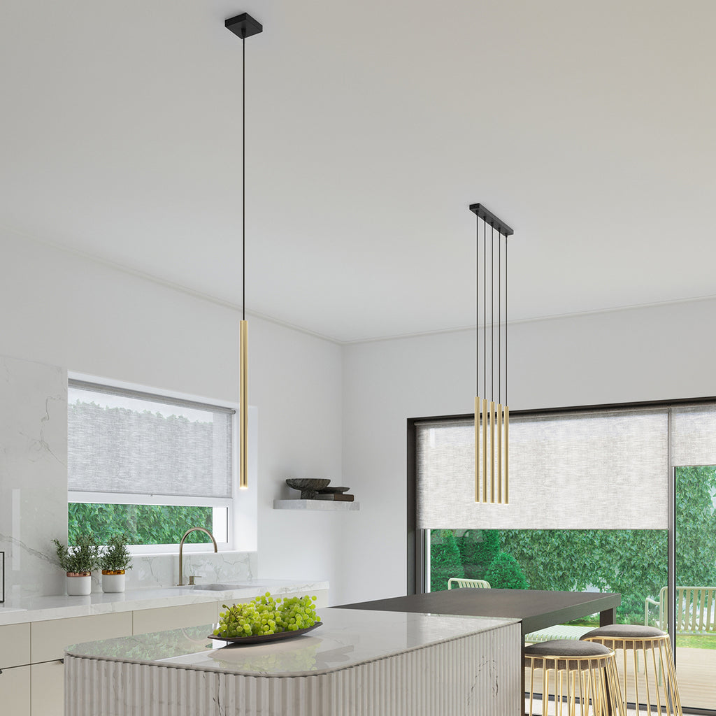 Pendelleuchten PASTELO 5L glanzgold Sollux Lighting