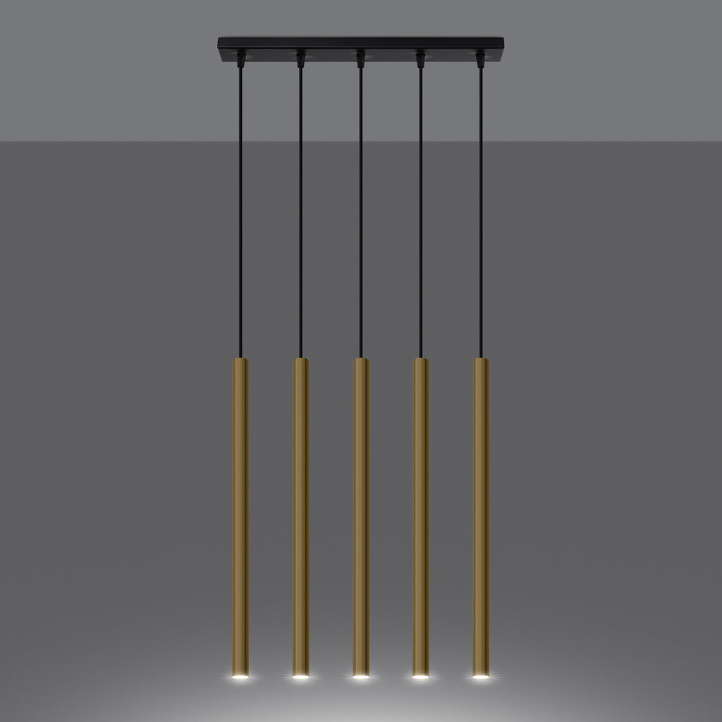Pendelleuchten PASTELO 5L glanzgold Sollux Lighting
