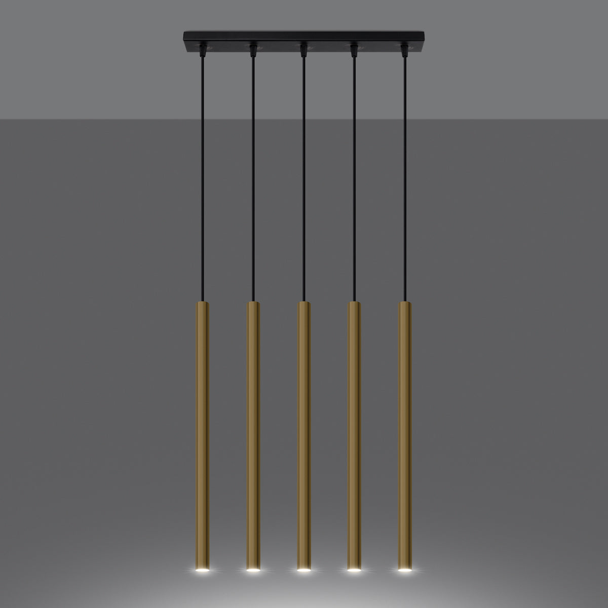 Pendelleuchten PASTELO 5L glanzgold Sollux Lighting