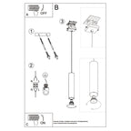 Pendelleuchten LAGOS 1 glanzgold Sollux Lighting